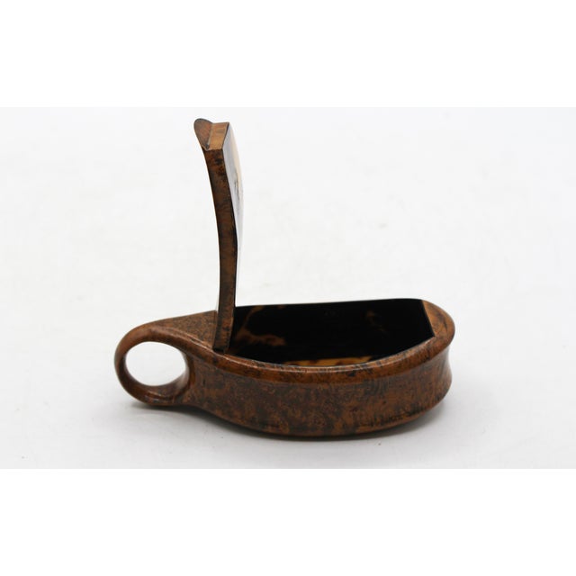 19th Century Circa 1800 Scottish Roman Lamp Form Maplewood Snuff Box For Sale - Image 5 of 8