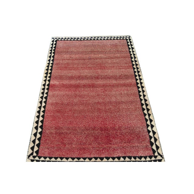 Hand-Knotted Gabbeh Nomad Rug with Warm Red Tones For Sale - Image 4 of 11