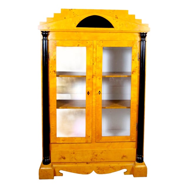 Antique Biedermeier Style Vitrine Cabinet, Central Europe, Circa 1820–1840 For Sale