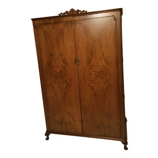 Mid 20th Century Vintage English Armoire For Sale