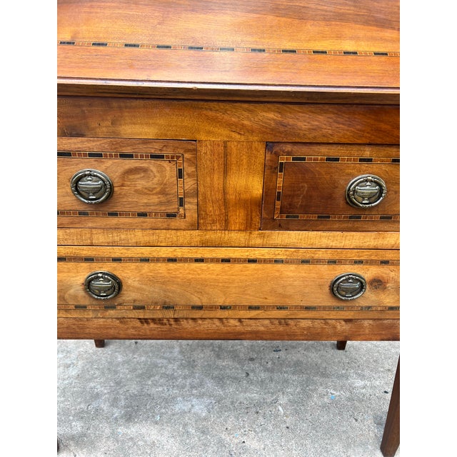 French 19th Century Louis XVI Solid Walnut Secretaire For Sale - Image 11 of 12
