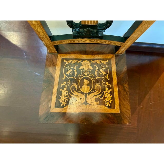 Fine Inlaid Marquetry Lyre-Back Side Chair, France, C. 1900 For Sale In San Diego - Image 6 of 11