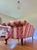 Chippendale-Style Camelback Sofa in Red & Gold Striped Damask With Claw-and-Ball Feet For Sale - Image 9 of 10