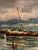 Giolitti, Seascape with Moored Boats, 20th Century, Oil Painting on Canvas, Framed For Sale - Image 4 of 7