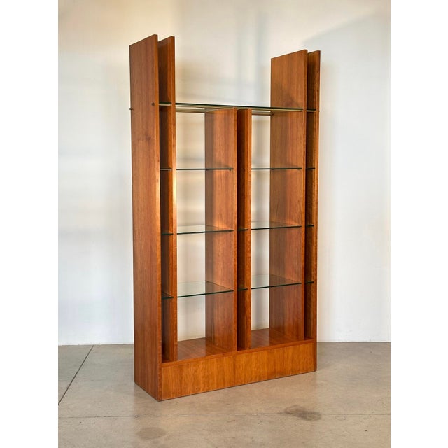 Cherrywood Display Case on Wheels, 1990s For Sale - Image 15 of 15