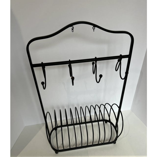 Vintage Wroguht Iron Cup Plate Holder For Sale - Image 4 of 4