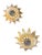 Circa 1940’s French gilt metal sunburst flush mounted light fixture with 2 interior lights. Available 2 items