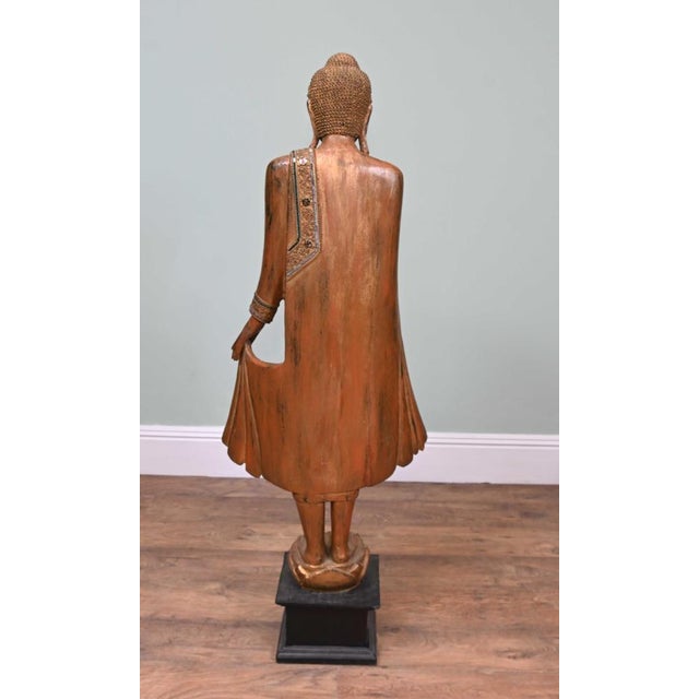 Carved Thai Buddha Statue, 1930s For Sale - Image 13 of 15