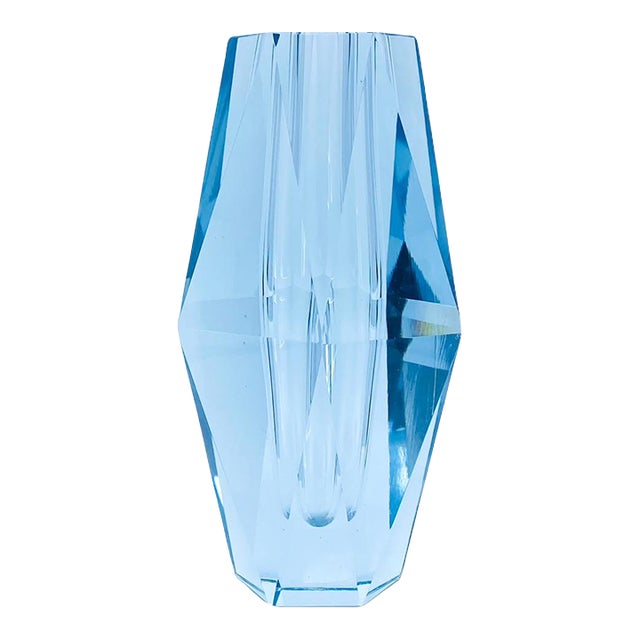 Vintage Asta Strömberg for Strömbergshyttan Diamant Faceted Geometric Vase For Sale