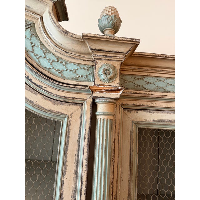 Paint 1920s Gorgeous French Provincial Etagere Cabinet For Sale - Image 7 of 8