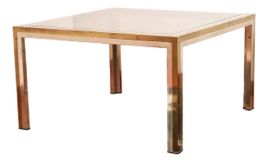 Table in Glass and Chromed Metal, 1970s