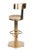 Contemporary Hollywood Regency Style Gold Bar Chairs - Set of 4 For Sale - Image 3 of 5