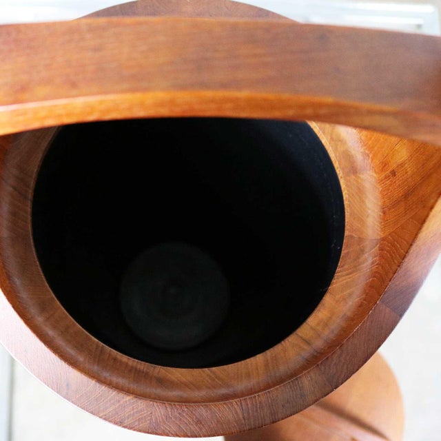 Wood Monumental Dansk Staved Teak Bucket Style Ice Bucket by Jens Quistgaard For Sale - Image 7 of 13