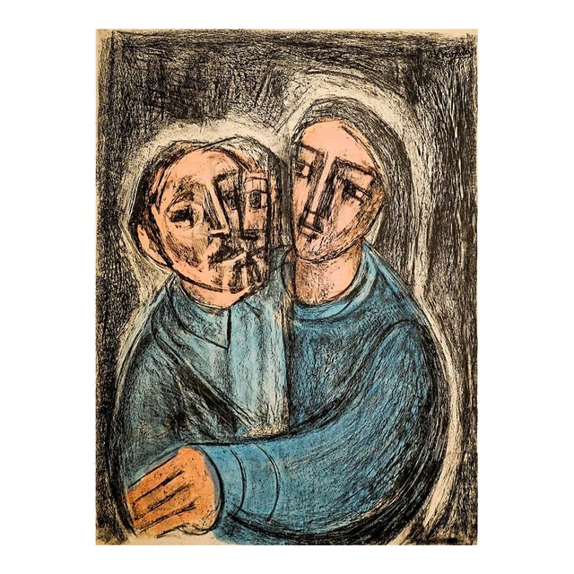 1950 Frank Kleinholz Tell Me That You Love Me Lithograph For Sale