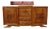 Large Vintage Sideboard in Walnut and Black Marble, 1950s For Sale
