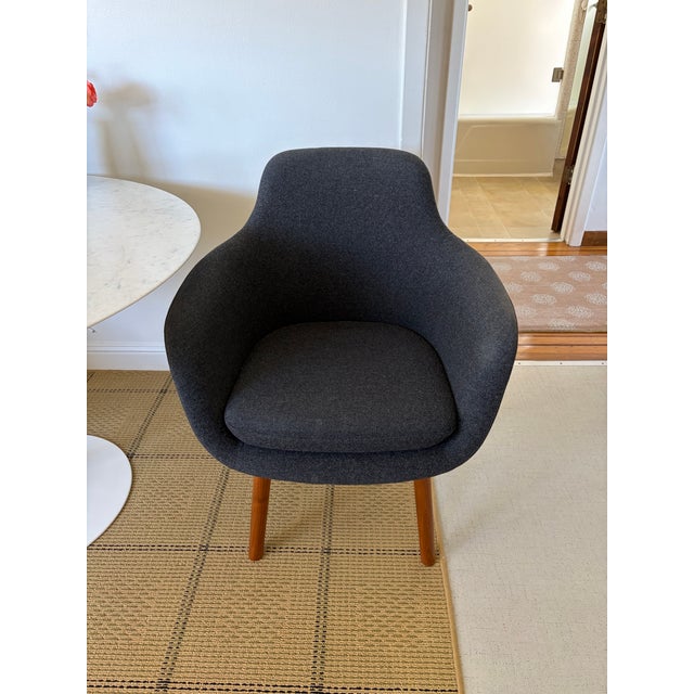 Geiger Saiba Dining Chair 3-set. Upholstery: Noble Fabric Color: Heather Black Leg: Walnut In great condition. Used...