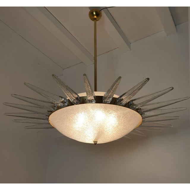 Metal Mid-Century Modern Murano Glass Sputnik Chandelier 1970s For Sale - Image 7 of 14