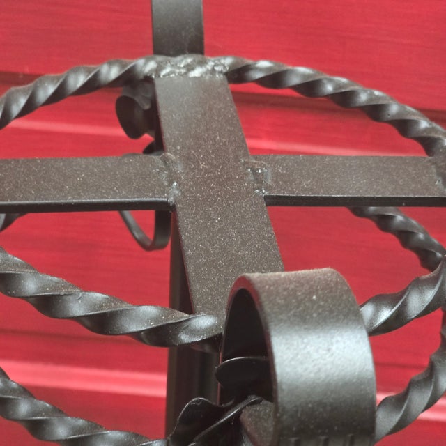 1920s French Art Deco Wrought Iron Hall Tree Hat Coat & Cane Umbrella Stand For Sale - Image 9 of 11