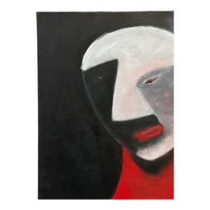 “Untitled” Acrylic on Canvas Portrait Painting by Judy Gittelsohn -