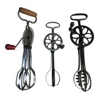 A Collection of 3 Antique Egg Beaters For Sale