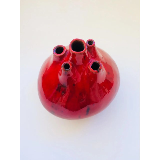 Belgian Pottery Spout Vase by Hugria, 1960s For Sale - Image 6 of 13
