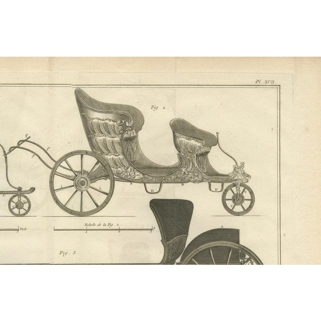 Late 18th Century French Garden & Hunting Carriage Designs, 1771 For Sale - Image 5 of 10