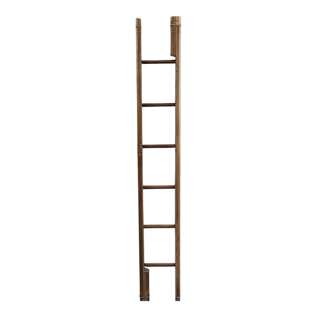 British Leather and Brass Studded Elephant Ladder For Sale