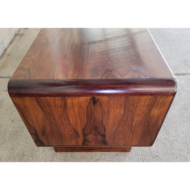 Wood Scandinavian Modern Rosewood Nightstands by Westnofa a Pair For Sale - Image 7 of 12