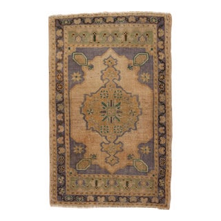 Vintage Turkish Yastik Rug, 1'11 X 3' For Sale