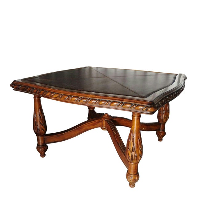 Elevate Your Game Nights With This Timeless Game Table and Matching Leather Chairs For Sale - Image 10 of 12