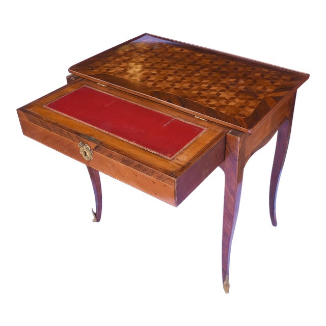 19th C. French Inlaid Writing Table / Desk For Sale