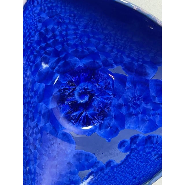 Blue Hong Rubenstein Palm Springs Crystalline Glaze Pottery Noodle Rice Bowls - Set of 2 For Sale - Image 8 of 12