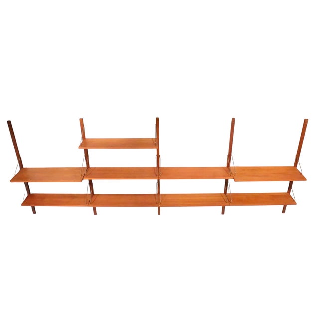 Mid Century Danish Modern Wall Shelf Unit After Cadovius C. 1950/60's For Sale - Image 10 of 18