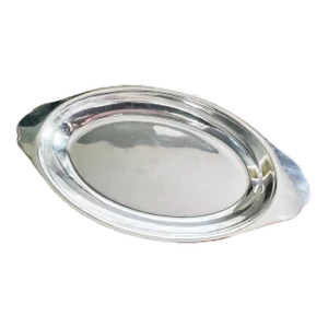 Antique Heinrichs Copper & Sterling Silver Gratin or Roasting Pan From the Netherland Hotel Nyc