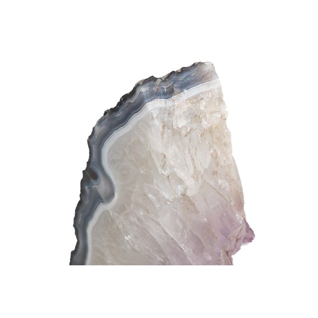 Gemstone Organic Modern Quartz, Amethyst and Agate Tall Sculpture For Sale - Image 7 of 18
