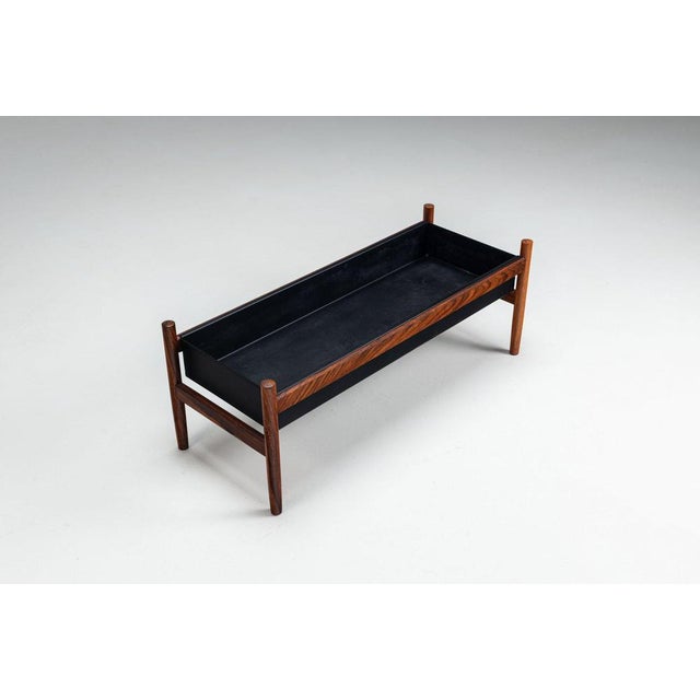 Hugo Frandsen large planter in Santos rosewood, manufactured by Spottrup Stolefabrik, Denmark, 1960s. A beautifully...