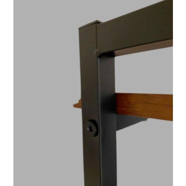 Mid-Century Modern Teak Bookshelf with Iron Frame, Italy, 1960s For Sale - Image 11 of 16