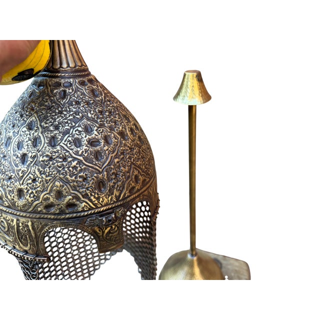 Hand Forged Historical Brass Helmet For Sale In Los Angeles - Image 6 of 14