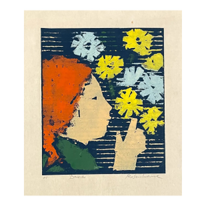 Irwin Rosenhouse Daisies Woodblock Artists Proof