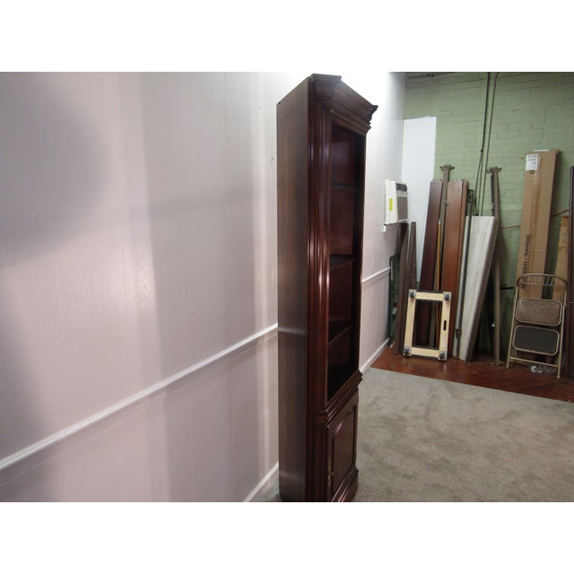 1980s Statton Solid Cherry Corner Bookcase For Sale - Image 5 of 8
