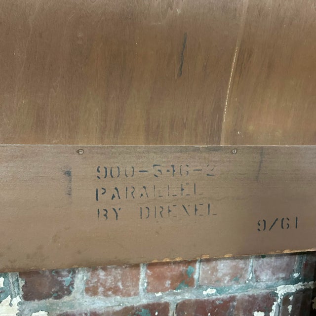 Mid-Century Modern Mid Century Modern Caned King Size Headboard by Drexel Parallel For Sale - Image 3 of 9