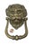 Vintage English Brass Lion Head Door Knocker For Sale - Image 6 of 9