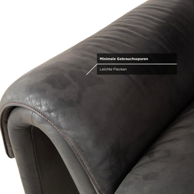 Black Leather DS-2011 Two-Seater Sofa from De Sede For Sale - Image 11 of 18