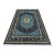 Charcoal Blue Persian Tabriz Medallion Hand-Knotted Wool Rug - 6'6" X 9'9 For Sale