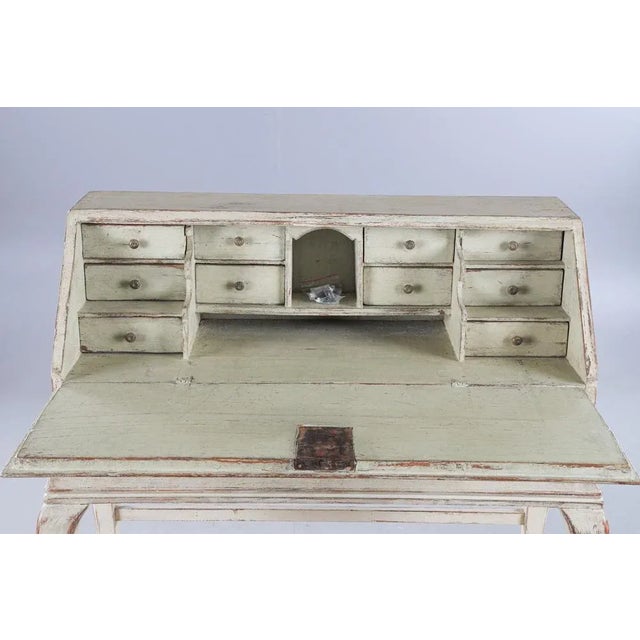 Rococo Swedish Folding Secretary, 1890s For Sale - Image 4 of 7