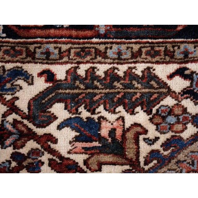 Brown Middle Eastern Square Heriz Rug For Sale - Image 8 of 10