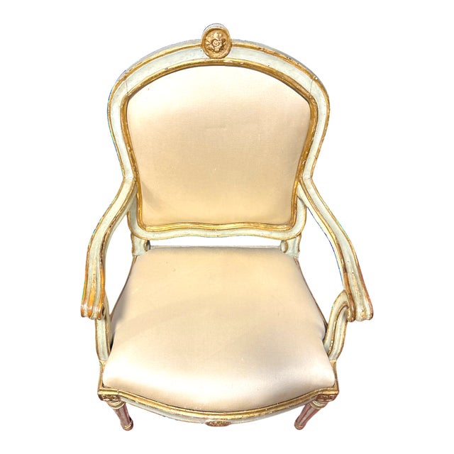 Wonderful 18th Century Venetian Painted Armchair For Sale - Image 4 of 16