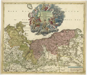 Antique Map of the Baltic from Stralsund to Dantzig, 1720