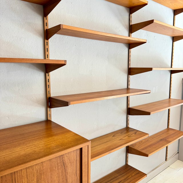 Large Danish Teak Modular Wall System from FM Møbler, 1960s For Sale - Image 14 of 16