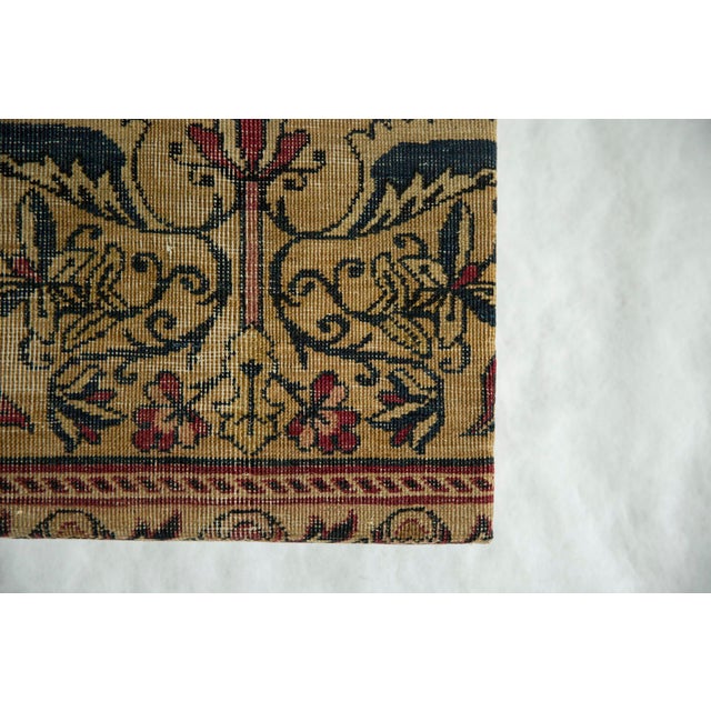 Decorative Cork Board Antique Kerman Rug Fragment Art For Sale In New York - Image 6 of 9